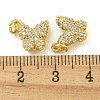 Rack Plating Brass Micro Pave Clear Cubic Zirconia Charms KK-Z067-23G-10-3