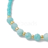 Adjustable Natural Amazonite & Seed Braided Bead Bracelets BJEW-JB10181-06-3