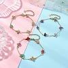 3Pcs Natural Gemstone Beaded Bracelets BJEW-JB11310-2