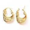 304 Stainless Steel Hoop Earrings EJEW-C501-17G-2