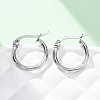 304 Stainless Steel Hoop Earrings EJEW-D195-M-4