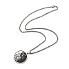 304 Stainless Steel Enamel Yin Yang with Sun & Moon Pendant Necklaces NJEW-G115-05P-3