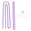 Acrylic Cell Phone Crossbody Curb Chain HJEW-AB00686-1