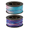 2 Rolls 2 Colors Segment Dyed Round Polyester Twisted Cords OCOR-TA0003-65D-1