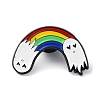 Halloween Ghost & Rainbow Enamel Pins JEWB-P031-D01-1