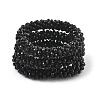 Faceted Opaque Glass Beads Stretch Bracelets BJEW-S144-002E-01-2