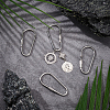 4Pcs 304 Stainless Steel Screw Carabiner Lock Charms STAS-UN0064-01-2