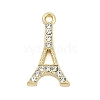 Rack Plating Alloy Micro Pave Rhinestone Pendants FIND-K020-08G-1