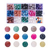 300Pcs 15 Colors Natural Crackle Agate Beads G-TA0001-26-1