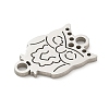 201 Stainless Steel Laser Cut Connector Charms STAS-R133-02P-03-2