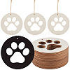 Unfinished Blank Wooden Big Pendants Kit WOOD-WH20014-003C-1