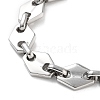 Anti-Tarnish 201 Stainless Steel Hexagon Link Chain Necklace & Bracelets Set SJEW-G083-09P-2