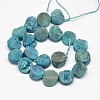 Flat Round Electroplated Natural Druzy Quartz Crystal Beads Strands G-A141-10mm-A01-2