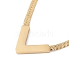 Synthetic Shell Initial Letter V Pendant Necklace NJEW-G074-58G-03-2