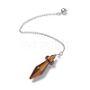 Natural Tiger Eye Pointed Dowsing Pendulums AJEW-B020-05P-02-2