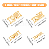 SUPERFINDINGS 16Pcs 4 Styles 2 Colors Eco-Friendly Brass Watch Band Clasps KK-FH0007-35-2