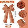 CHGCRAFT 2Pcs Tartan Pattern Polyester Bowknot Display Decoration DIY-CA0004-32-2