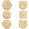 6Pcs 6 Styles Beech Wooden Jewelry Bracelet Finger Ring Diplay Holder Tray ODIS-BBC0001-03B-6