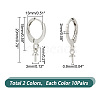   20 Pairs 2 Colors Brass Leverback Earring Findings KK-PH0005-24-2