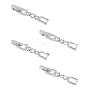 SUPERFINDINGS 4Pcs Brass Extender Chain FIND-FH0009-25A-1