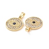Brass Micro Pave Cubic Zirconia Pendants KK-E068-VC461-3
