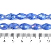 Transparent Electroplate Glass Beads Strands EGLA-N013-T6mm-B10-4