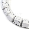 Natural Howlite Hexagon Prism Graduated Beaded Necklaces for Women Men NJEW-K388-03D-2