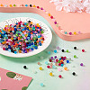 Craftdady 500Pcs 20 Colors Transparent Frosted Glass Beads Strands GLAA-CD0001-15-16
