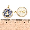 Brass Micro Pave Clear Cubic Zirconia Pendants KK-S048-11G-3