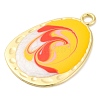 Alloy Enamel Pendants PALLOY-S034-02KCG-F-2