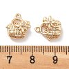 Brass Micro Pave Cubic Zirconia Pendants KK-M102-44G-3