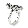 Snake Alloy Open Cuff Rings RJEW-K275-79AS-1