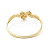 Clear Cubic Zirconia Bowknot Hinged Bangle BJEW-C030-02G-3