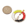 Bohemia Style Handmade Glass Seed Beads Pendants PALLOY-MZ00212-2