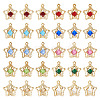 50Pcs 10 Colors Rhinestone Pendants IFIN-TA0001-53-9