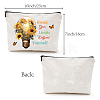 Teachers' Day Polycotton Custom Canvas Storage Bags ABAG-WH0029-070-2