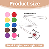 2 Sets Alloy Hollow Essential Oil Diffuser Perfume Locket Pendant 304 Stainless Steel Chain Necklaces NJEW-HS0001-22B-2