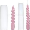 SUPERFINDINGS 2Pcs 2 Style DIY Spiral Taper Candle Silicone Mold CAND-FH0001-01-1