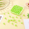 100Pcs 5 Colors Transparent Acrylic Beads TACR-TA0001-55A-5