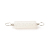 Natural White Jade Connector Charms PALLOY-JF01574-11-4