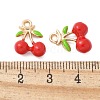 Fruits Style Eco-Friendly Rack Plating Brass Enamel Pendants KK-S507-07C-G-3