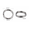 304 Stainless Steel Split Rings STAS-E010-6x1mm-2-2