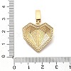 Rack Plating Brass with Cubic Zirconia Pendants KK-Q017-05B-G-3