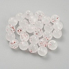 Transparent Frosted Glass Beads GLAA-WH0032-21B-1