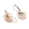 Natural Labradorite Leverback Earrings EJEW-I247-01D-2