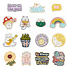 Yilisi 15Pcs 15 Style Word Enamel Pins JEWB-YS0001-09-8