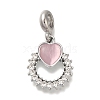 Rack Plating Alloy Crystal Rhinestone European Dangle Charms PALLOY-P307-11B-P-1