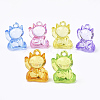 Transparent Acrylic Kitten Pendants TACR-S149-10-1