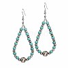 Ancient Style Beaded Earrings Navajo Inspired Large Hoop Earrings QZ4008-5-1