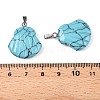 Synthetic Turquoise Pendants G-T138-208F-3